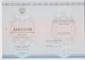 Бланк диплома о среднем образовании